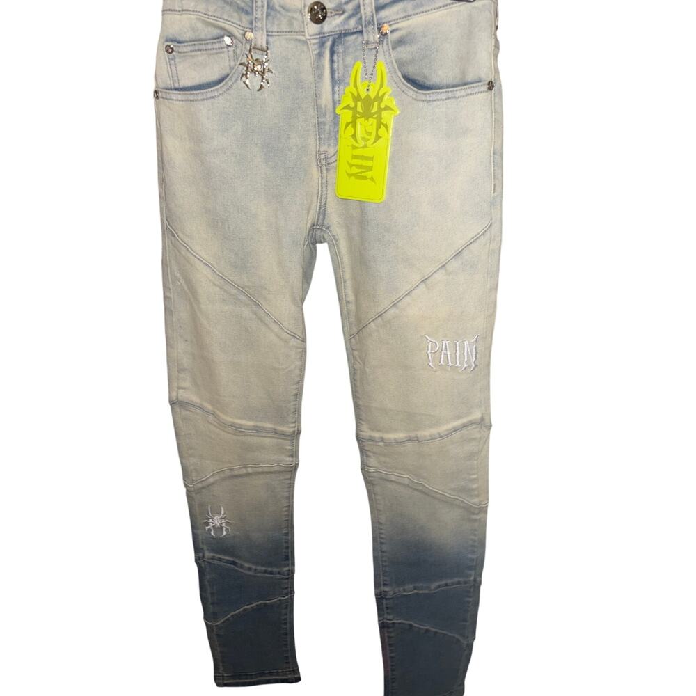 Pain Denim Size 28 Premium Designer With Spiders  MSRP $250